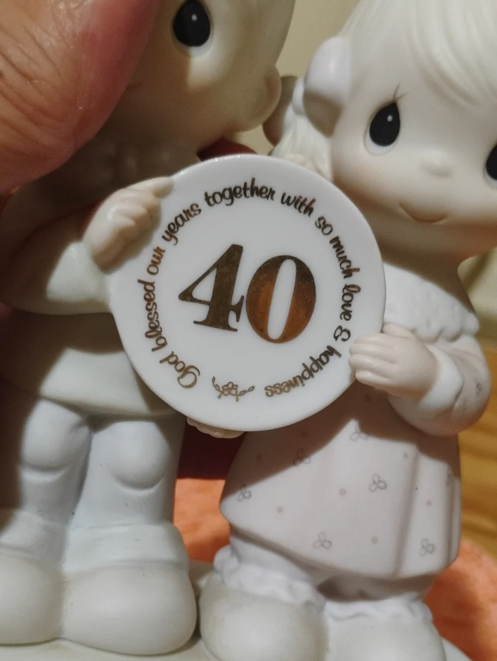 Precious Moments Porcelain 40th Anniversary Figurine - 1983